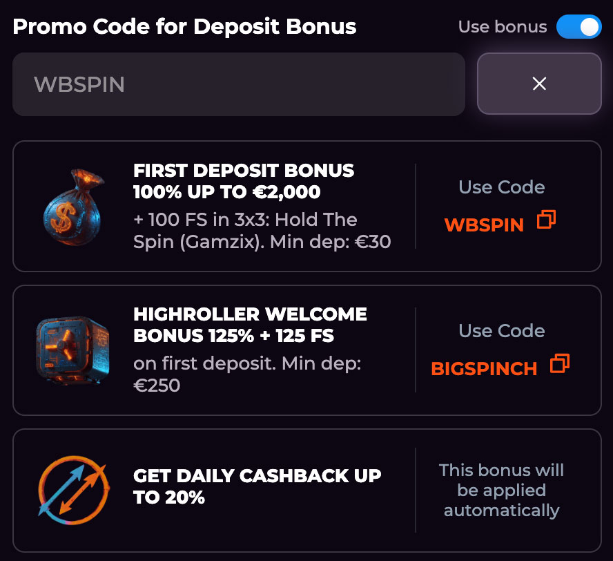 How to Claim Bonuses